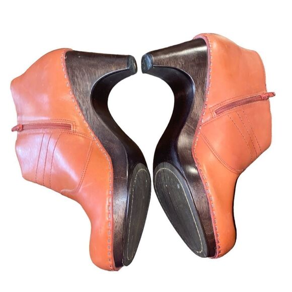 Schuler & Sons Philadelphia Wms Sz 9.5 Red Cider Press Clogs Ankle Boots Booties - Picture 7 of 10